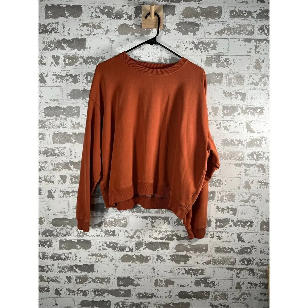 American Eagle | women burnt orange cropped crew neck